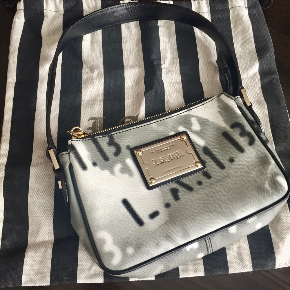 L.A.M.B. Black and Gray Mini Bag